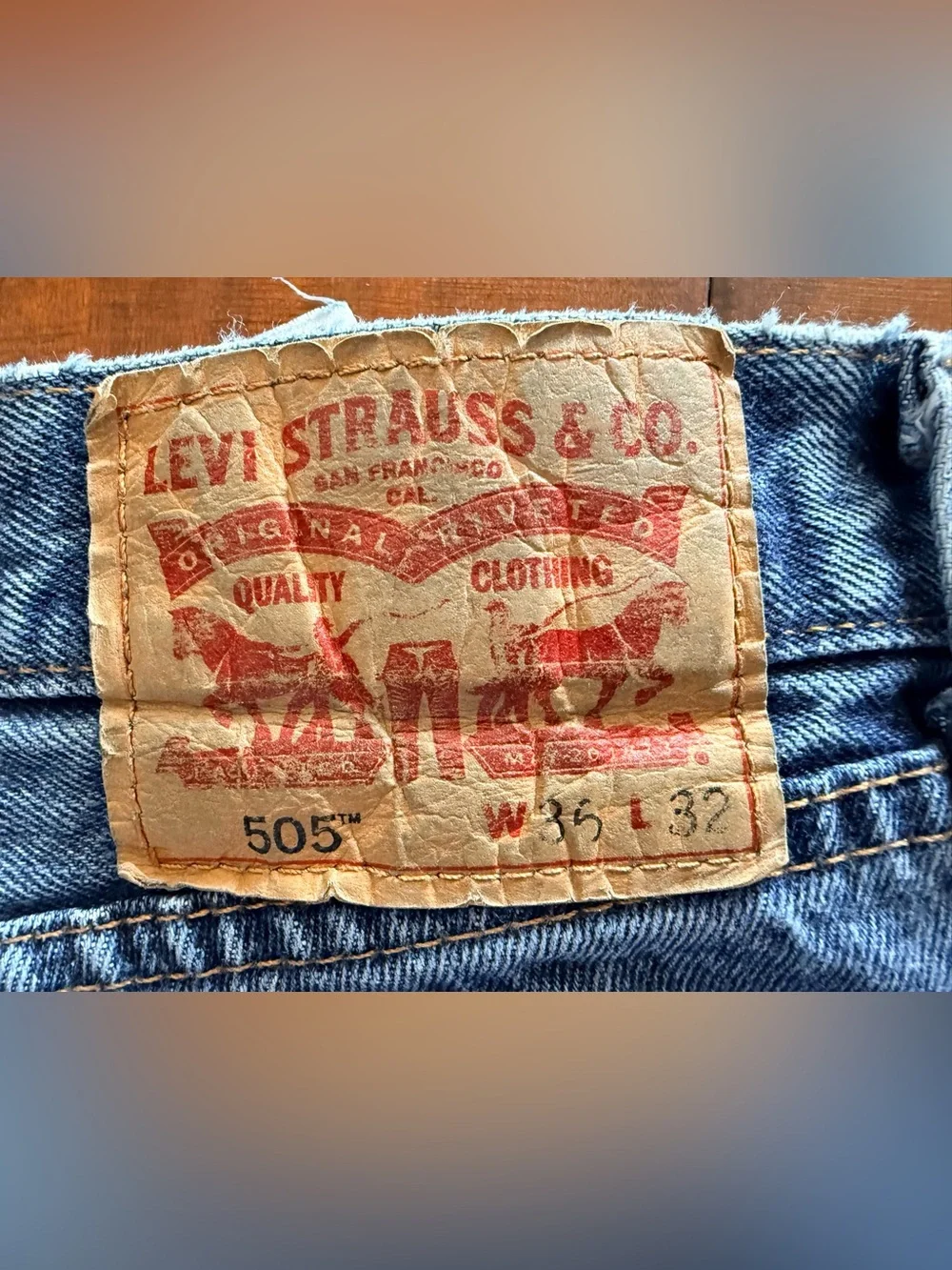 Levi's 505 Straight Leg Denim Jeans in Light Blue